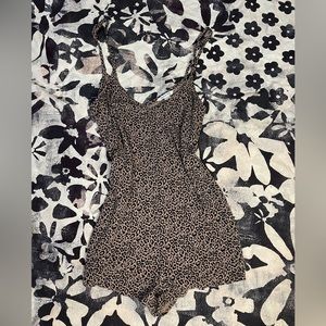 Cheetah print romper